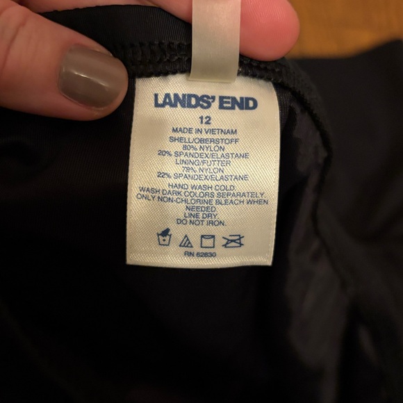 Lands' End Tummy Control Ultra High Waisted Swim Skirt Swim Bottoms Size 12 - Picture 4 of 4